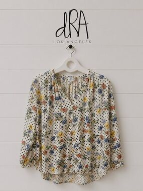 Floral Polka Dot Blouse - dRA for Anthropologie (Size S)